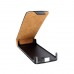 Nokia 515 - PU Leather Flip Up Down Protective Phone Cover Case - Black